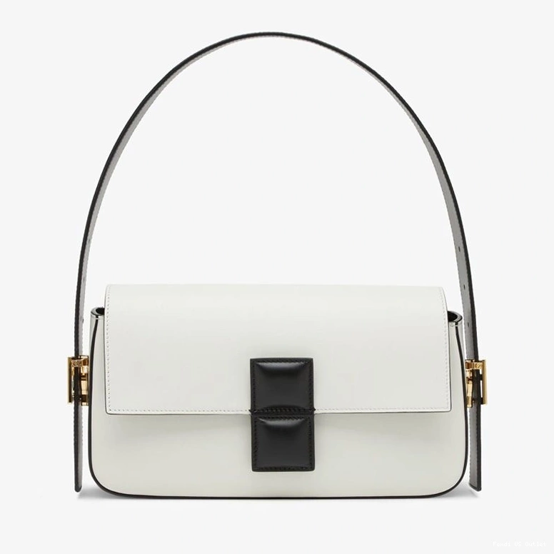 HOT Nappa Bag Fendi White Baguette Medium In Twist Leather 0713